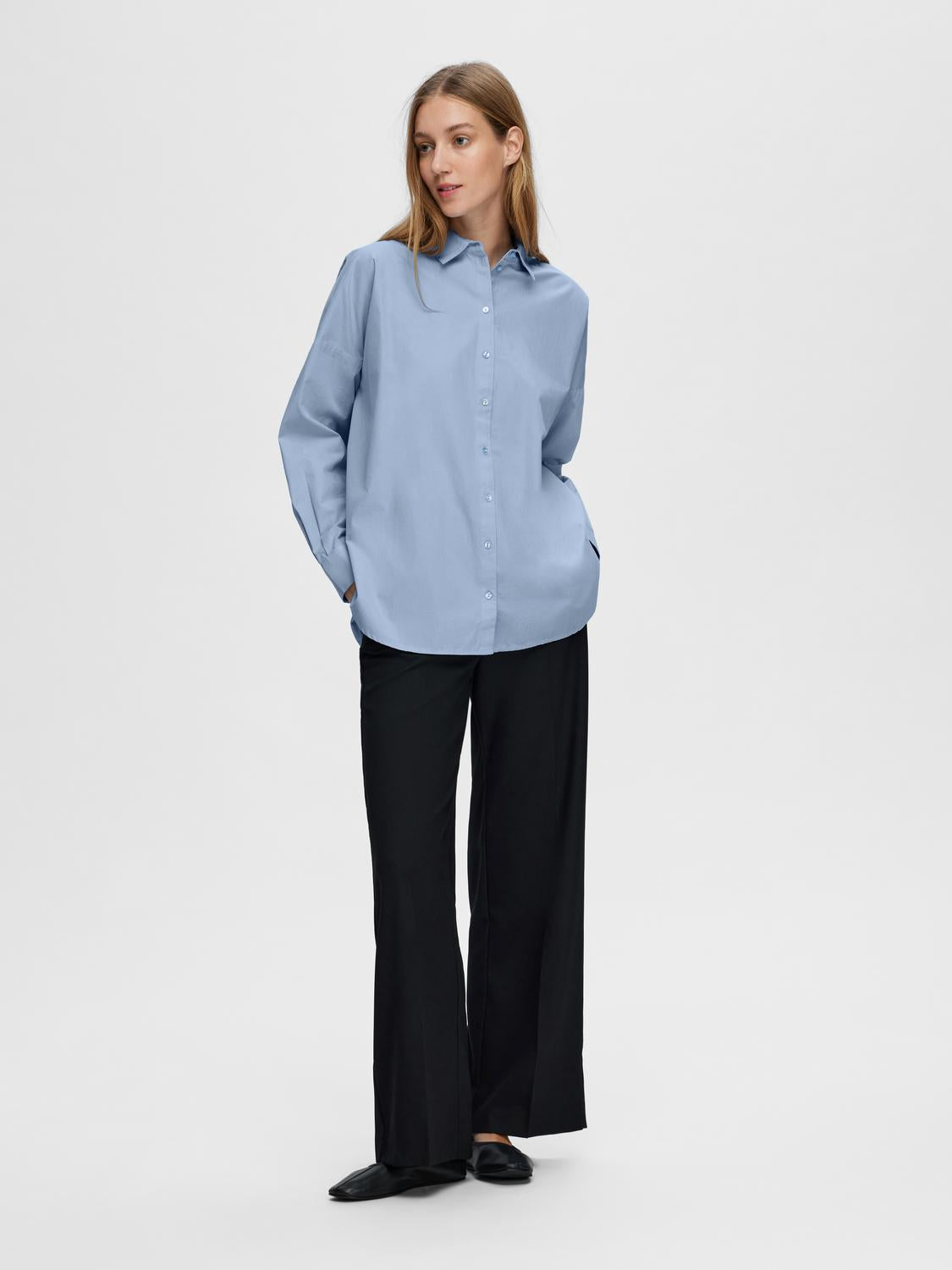 SELECTED FEMME - DINA-SANNI SKJORTE - Cashmere Blue